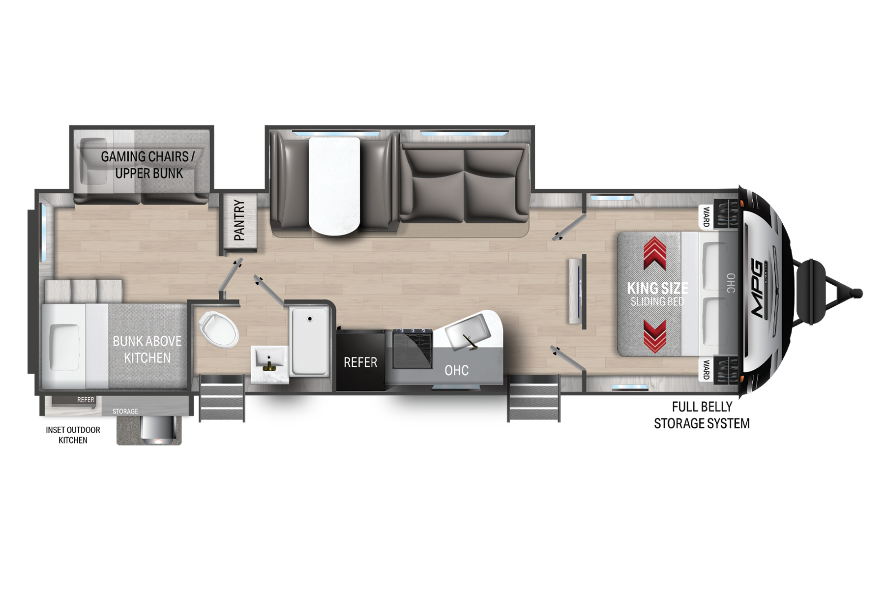 MPG Glamper’s Mansion w/ 2 Bedrooms & Outdoor Kitchen
