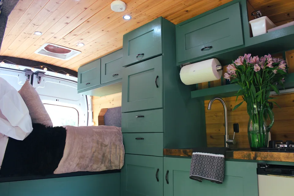 Luxury Ford Transit with upgraded off-grid system