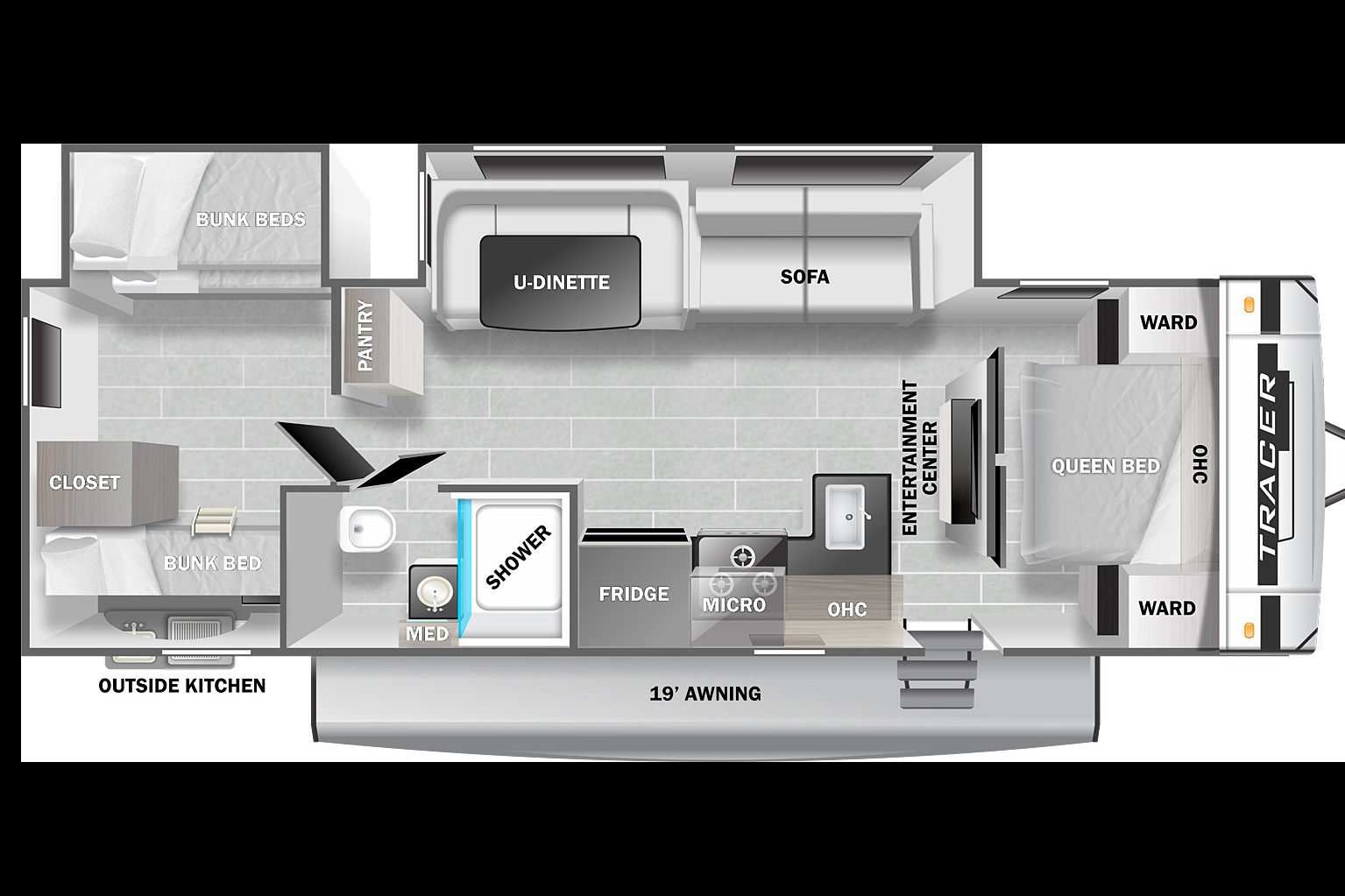 Family Friendly Bunkhouse/Outdoor Kitchen Travel Trailer