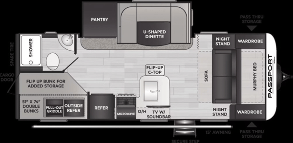 2022 Keystone Passport Bunk Model