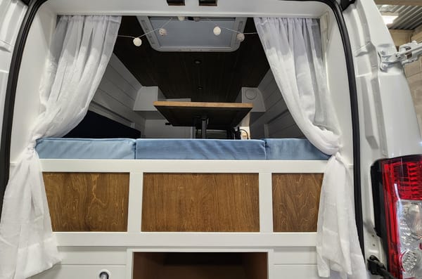 Cozy custom crafted van with Shower, Toilet, Heat, Solar and more!