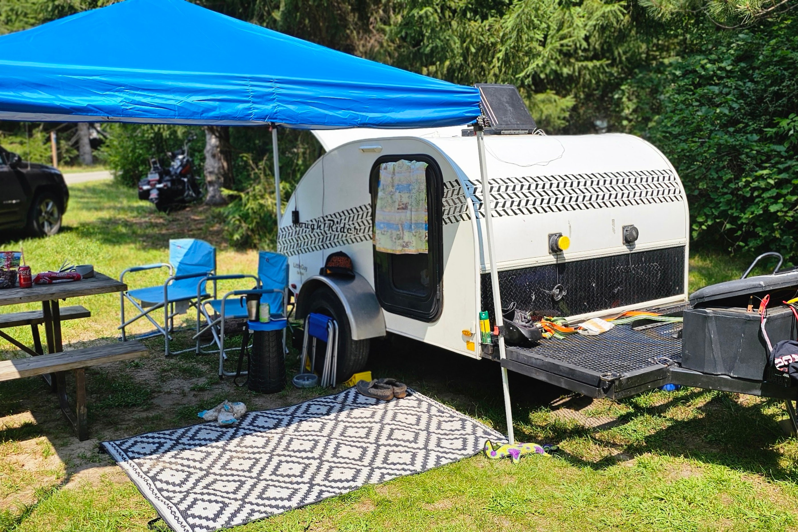 Daniel's Little guy 6 wide Micro Trailer with most harley davidson hauling capability