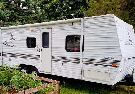 Island adventure with our Fleetwood Mallard Travel Trailer