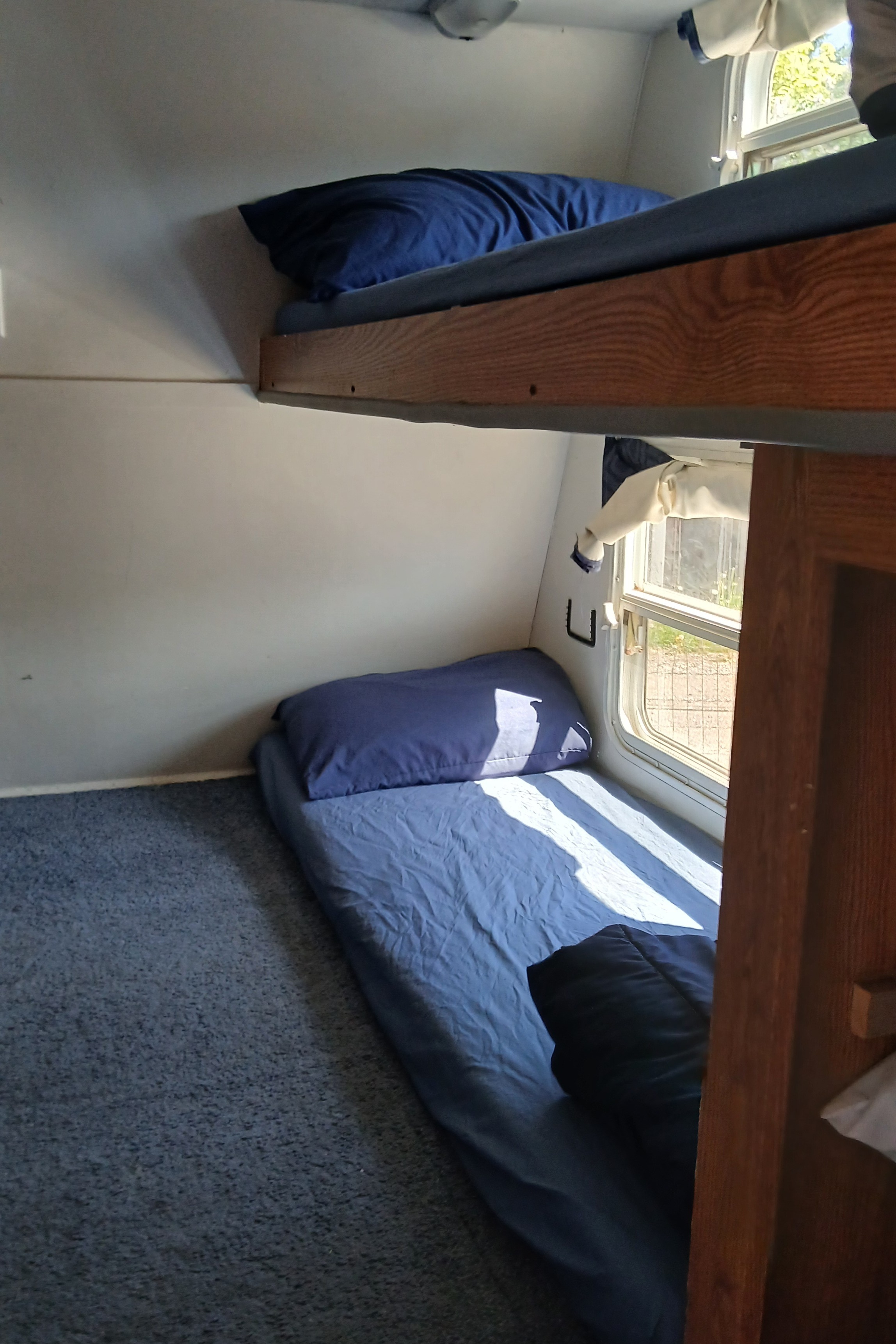 Nikki's cozy, kid friendly, pet friendly trailer. 