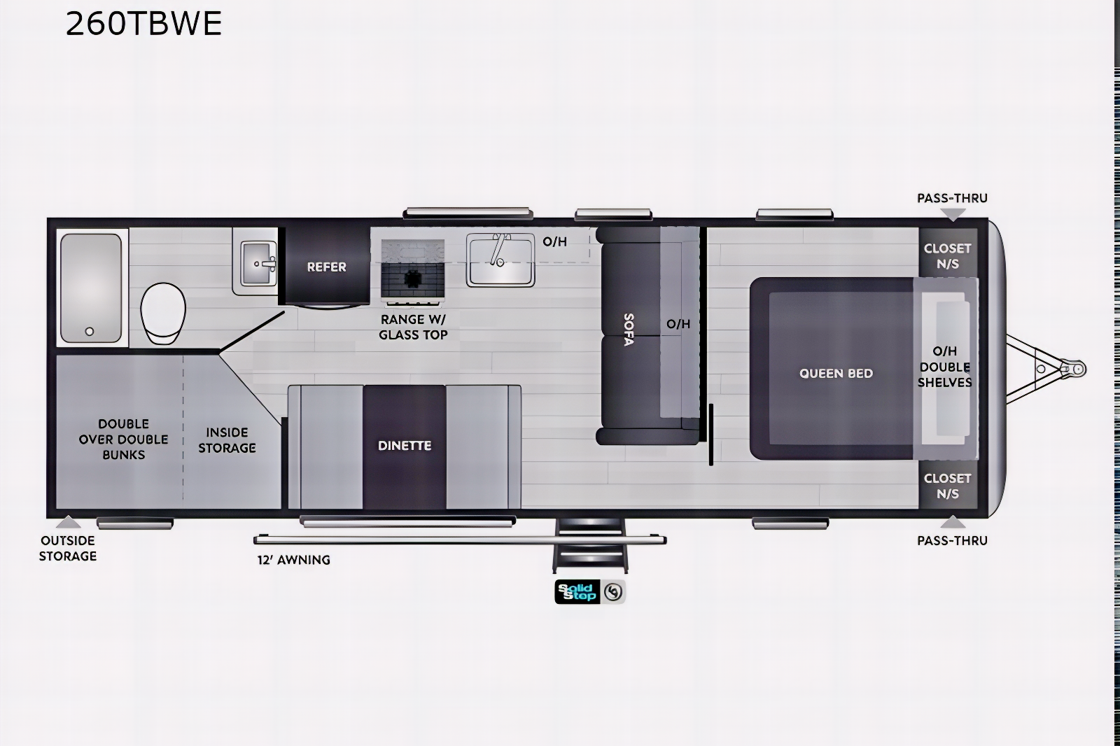 Rv Rentals Way Of Life's Spacious and reliable family sized, New Springdale Travel Trailer 260BHSWE S1