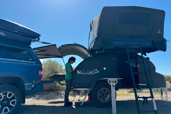 Simon, our 2024 Escapod Voyager TOPO2 w/ FSR Premium Hybrid Roof Top Tent