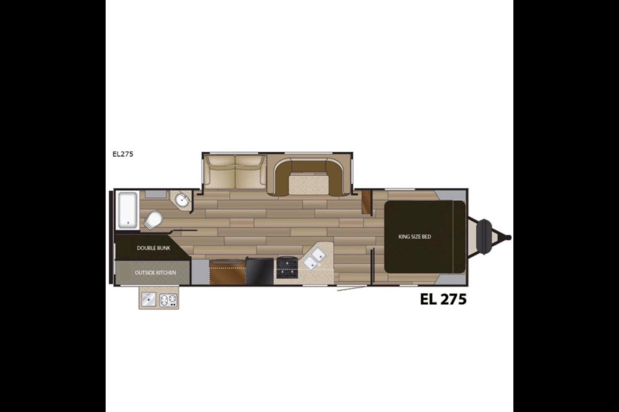 Kelvin's Luxury Cruiser RV Embrace EL275 Travel Trailer King size Bed
