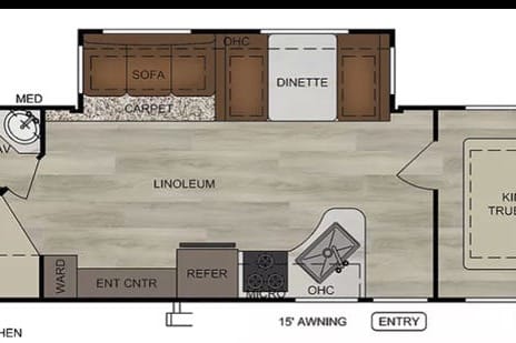 Modern and comfortable East to West 281BH Travel Trailer