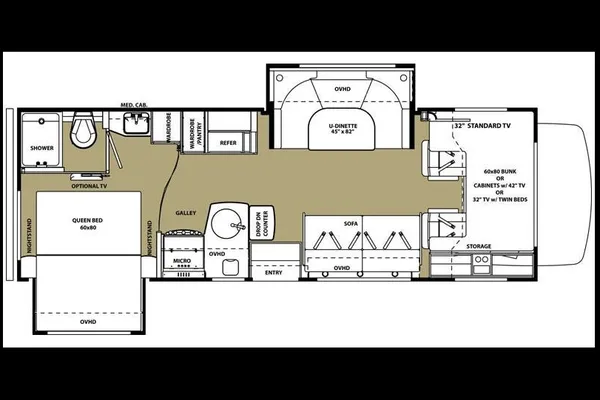Lots of Room for FAMILY and Easy to Drive Motorhome Sleeps 8
