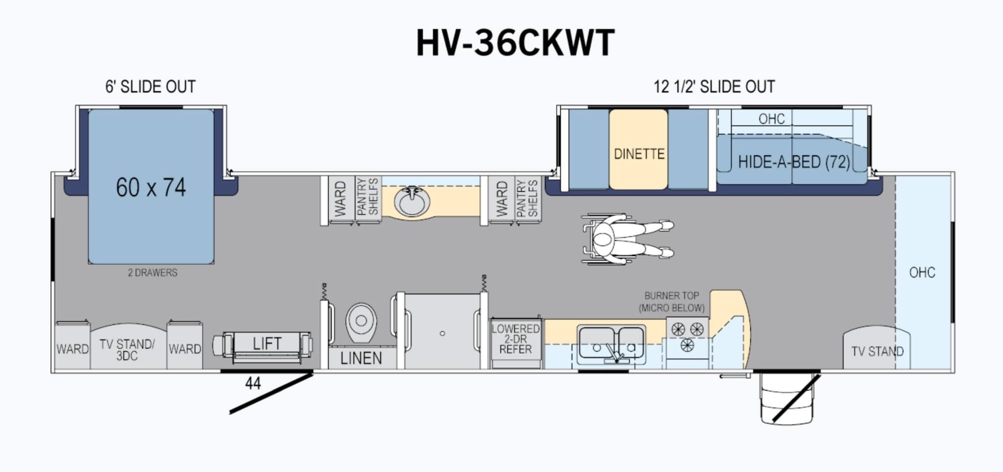 Wheelchair accessible RV travel trailer