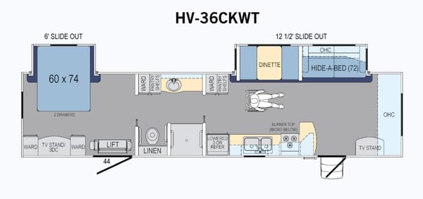 Wheelchair accessible RV travel trailer