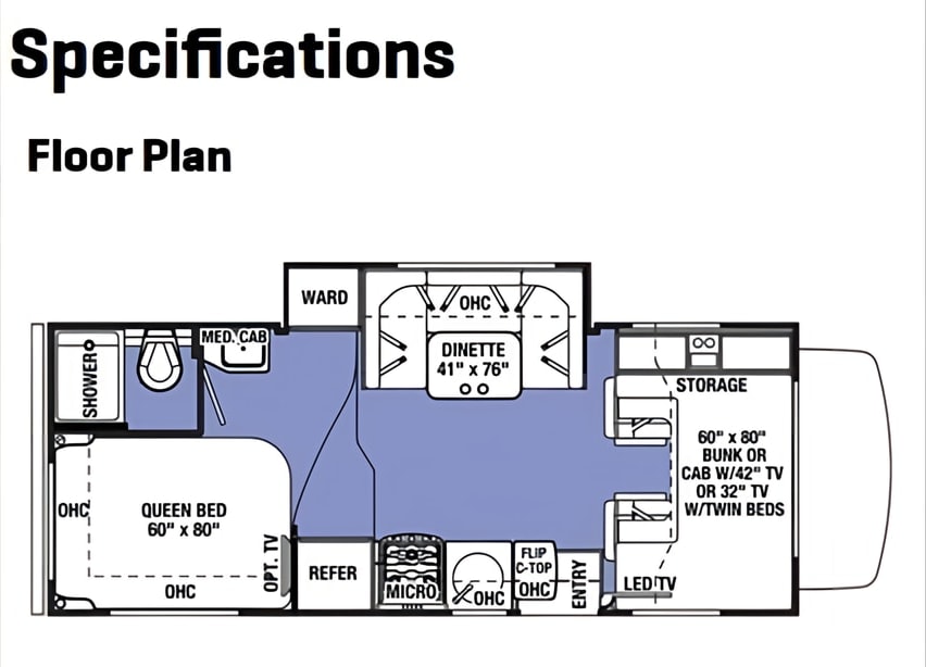 Fleet #C9 Class C with Dinette Slideout – Spacious Luxury for Families (Sleeps 4 Adults, 2 Children)