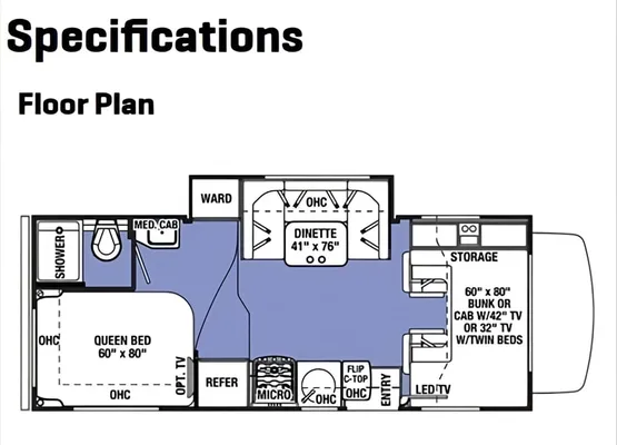 Fleet #C9 Class C with Dinette Slideout – Spacious Luxury for Families (Sleeps 4 Adults, 2 Children)