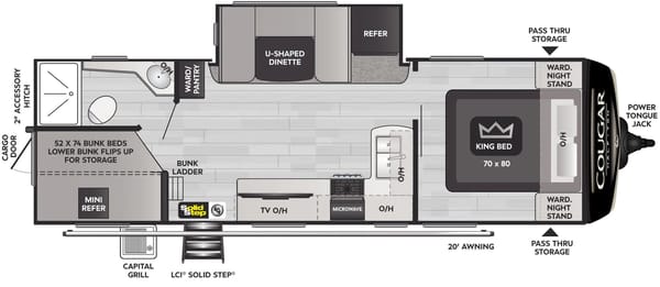 30’ King Bed, Bunks, Huge Kitchen, Griddle, Kayaks, and more!!