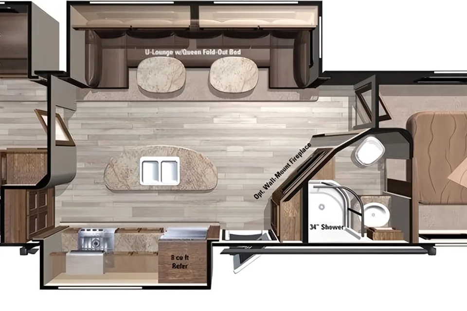Adventure Awaits Open Range 308BHS Bunkhouse Series Travel Trailer