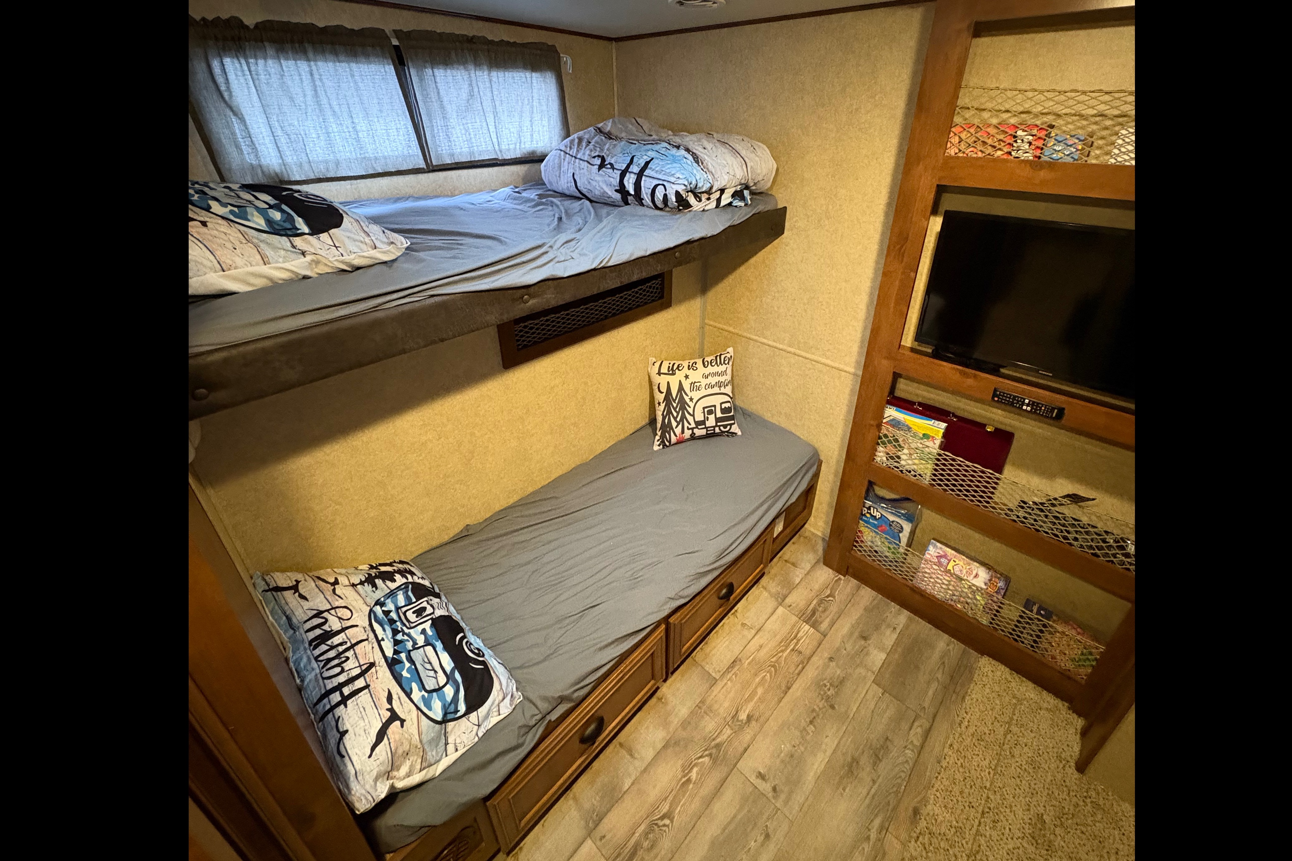Adventure Awaits Open Range 308BHS Bunkhouse Series Travel Trailer