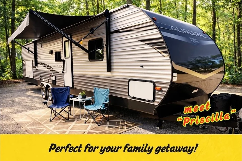 Meet "Priscilla" - Forest River Aurora Travel Trailer