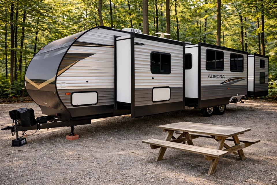 Meet "Priscilla" - Forest River Aurora Travel Trailer