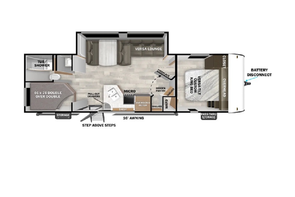 Salem 26 ICE (ICE1). 33 ft, 7785 lb Travel trailer Sleeps 8