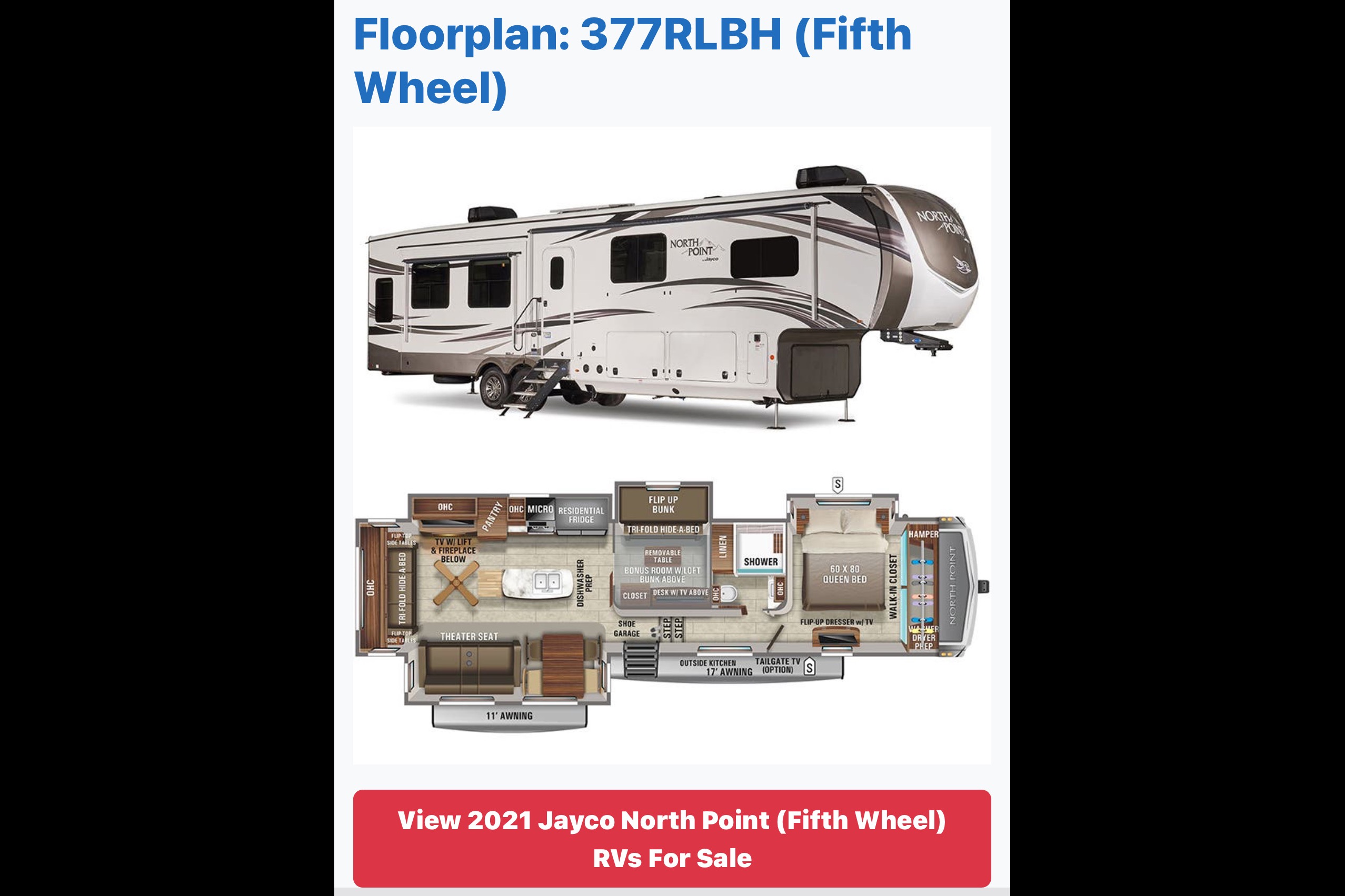 Jayco 377RLBH Fifth Wheel