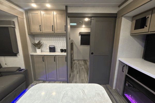 Kayla's Grand Design bunkhouse Trailer