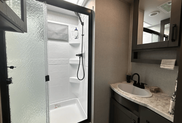 Kayla's Grand Design bunkhouse Trailer