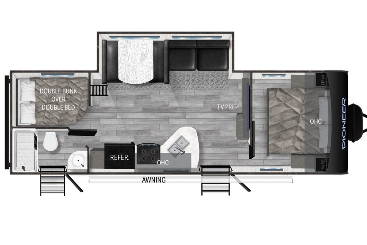 Sam's 2023 Pioneer Travel Trailer Sleeps 8