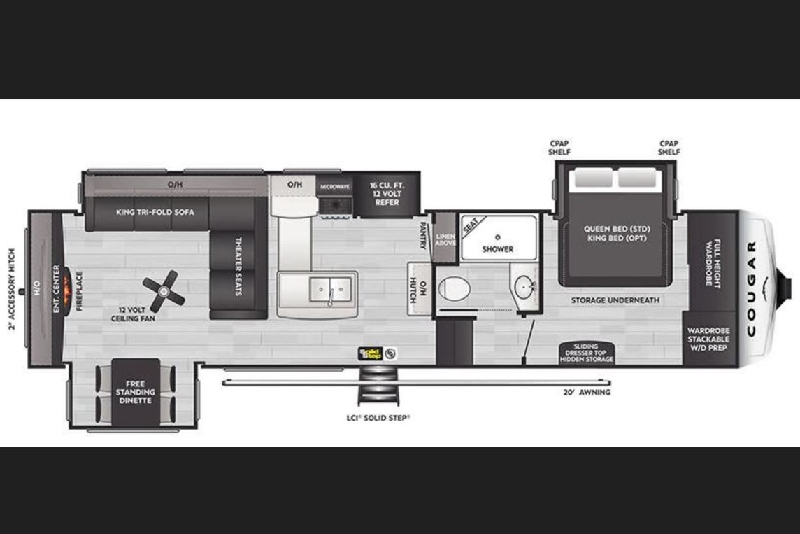 2025 Keystone Cougar Midnight Edition Fifth Wheel