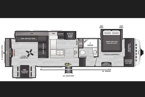 2025 Keystone Cougar Midnight Edition Fifth Wheel