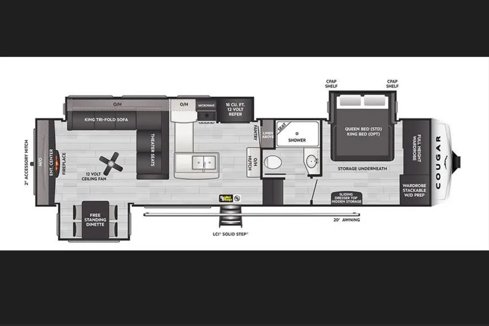 2025 Keystone Cougar Midnight Edition Fifth Wheel