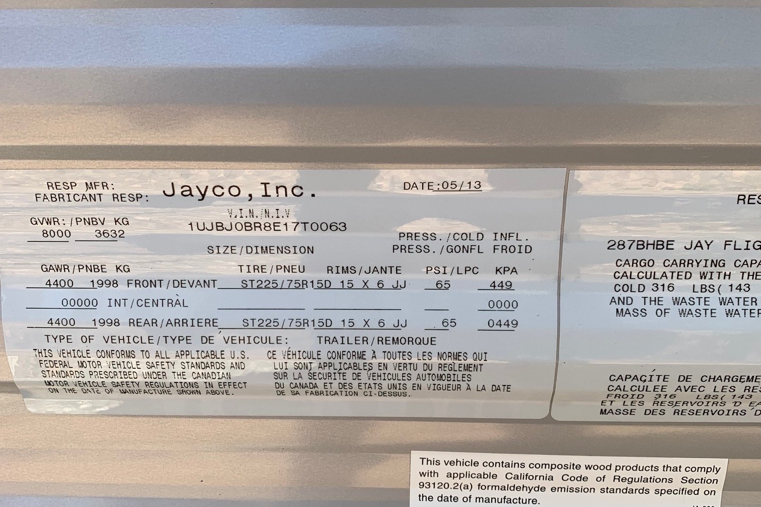 Patrick Jayco JayFligth Switf 287BHBE Roulotte