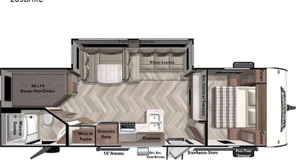 Trailer&Chill Forest River wildwood X-Lite 263BHXL Travel Trailer