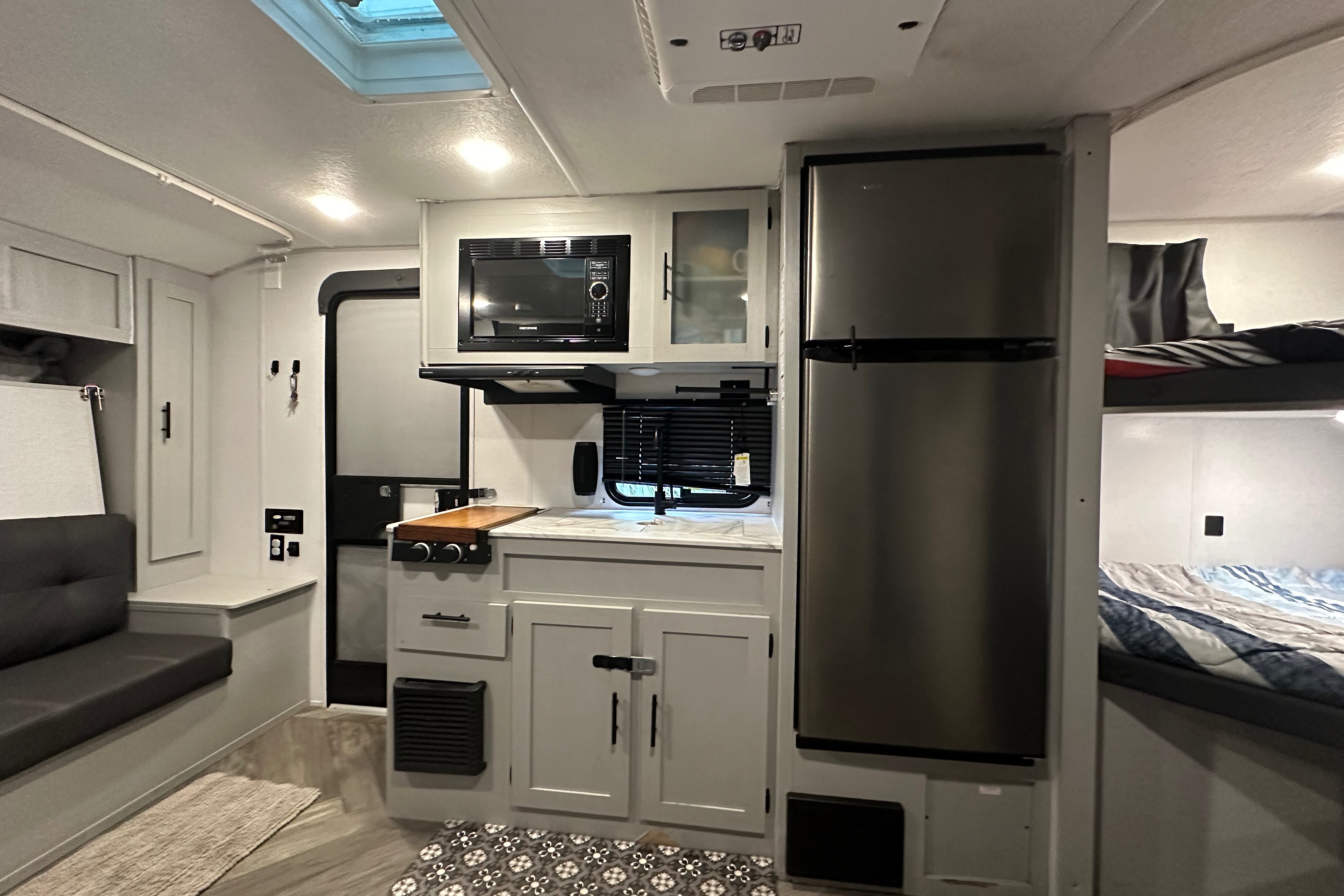 The Cook's Cozy Kid Approved Camper Trailer