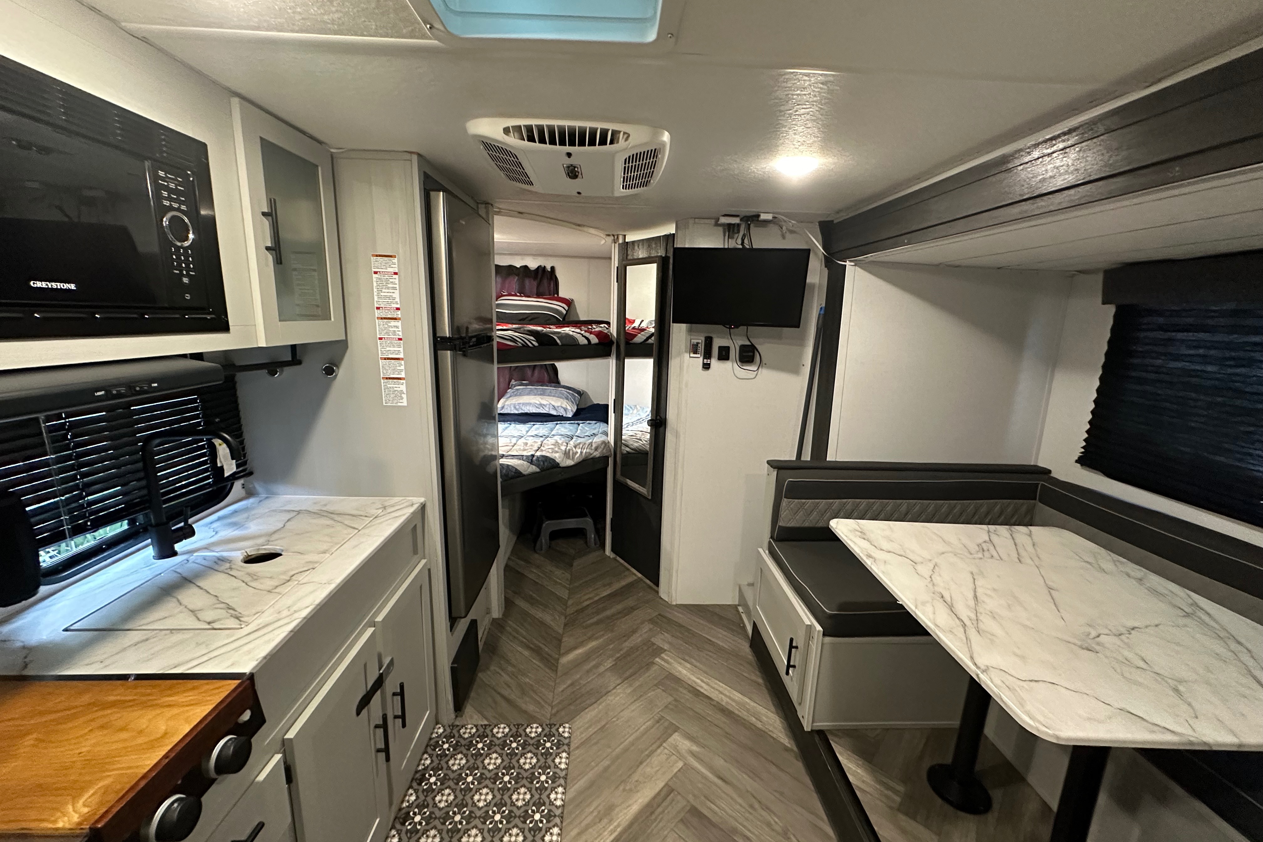 The Cook's Cozy Kid Approved Camper Trailer