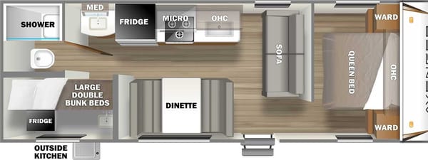 True North's 2023 Prime Time avenger 26bk Travel Trailer