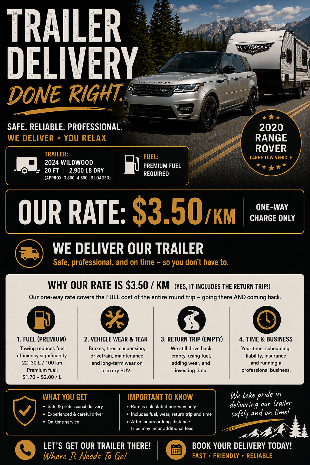 🏕️ Easy Towing • Delivery Available • Family Friendly • Pet Friendly 🐾