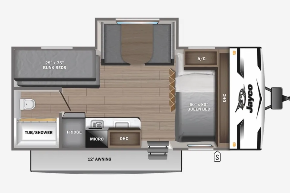 SUV or VAN Towable Jayco 184BSW Travel Trailer