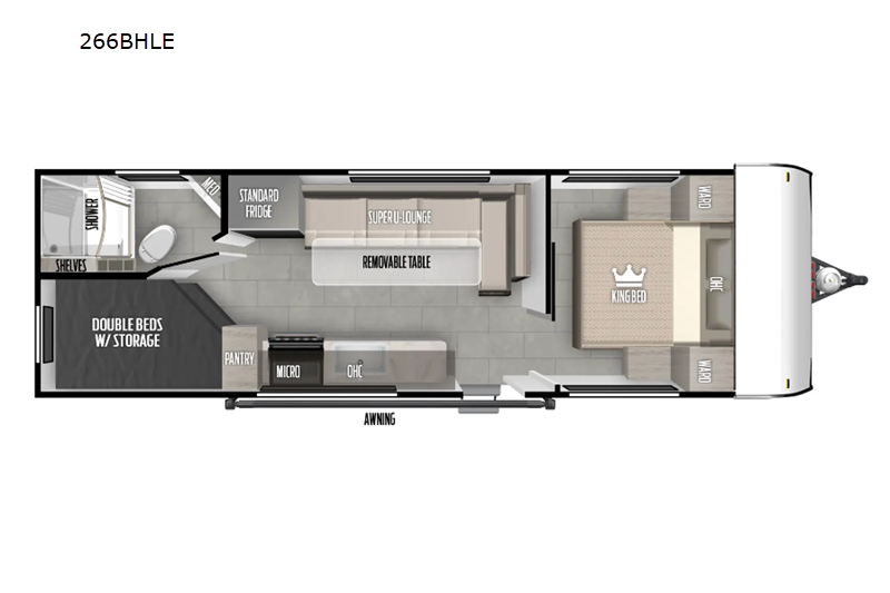 2025 Forest River Salem 266BHLE Travel Trailer sleeps 6