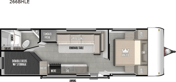 2025 Forest River Salem 266BHLE (Salem3) Travel Trailer sleeps 6