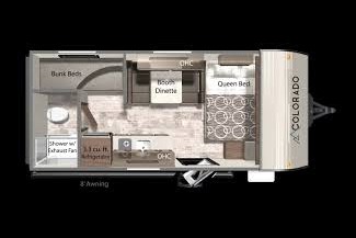 SDRV Rentals Keystone Colorado 17DHC Travel Trailer