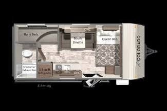 SDRV Rentals Keystone Colorado 17DHC Travel Trailer