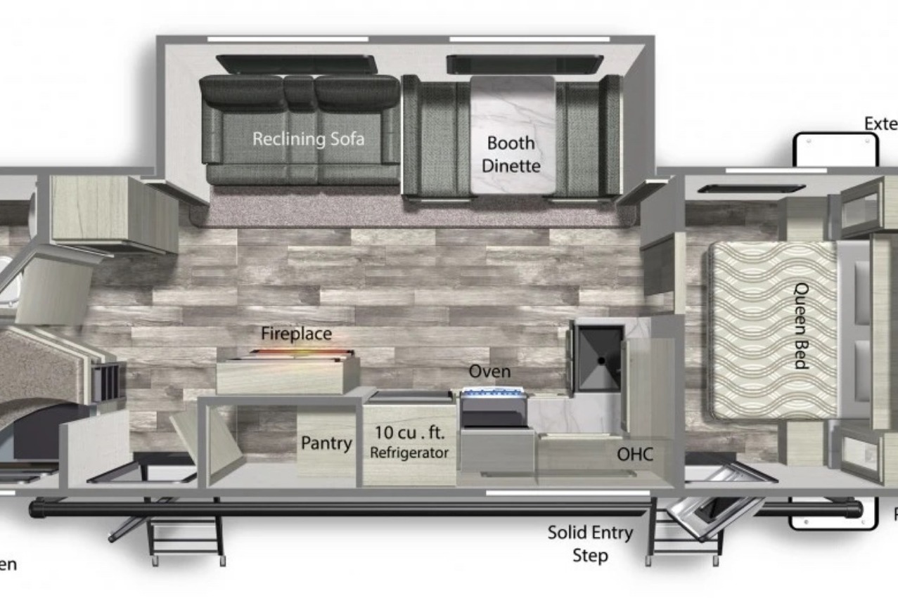 Spring Getaway Bunkhouse - 32ft- Sleeps 8