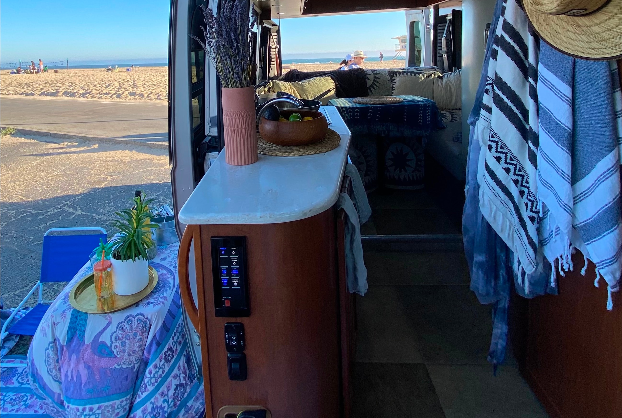 Luxury Class B Camper Van Glamping | King Bed, Bathroom, Generator
