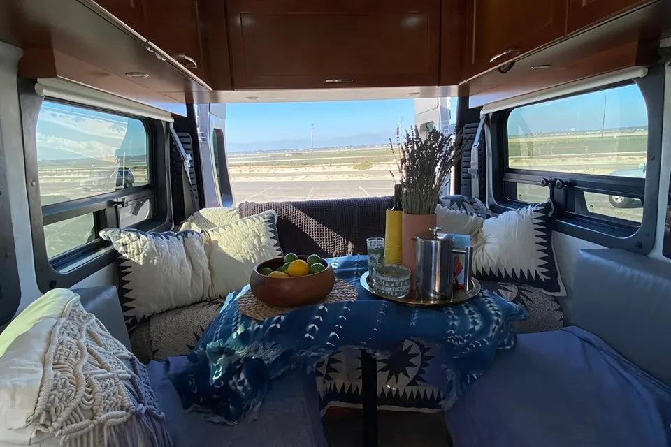 Luxury Class B Camper Van Glamping | King Bed, Bathroom, Generator