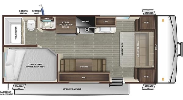Easy towable, feature-rich Starcraft AutumnRidge 20MB with double bunks