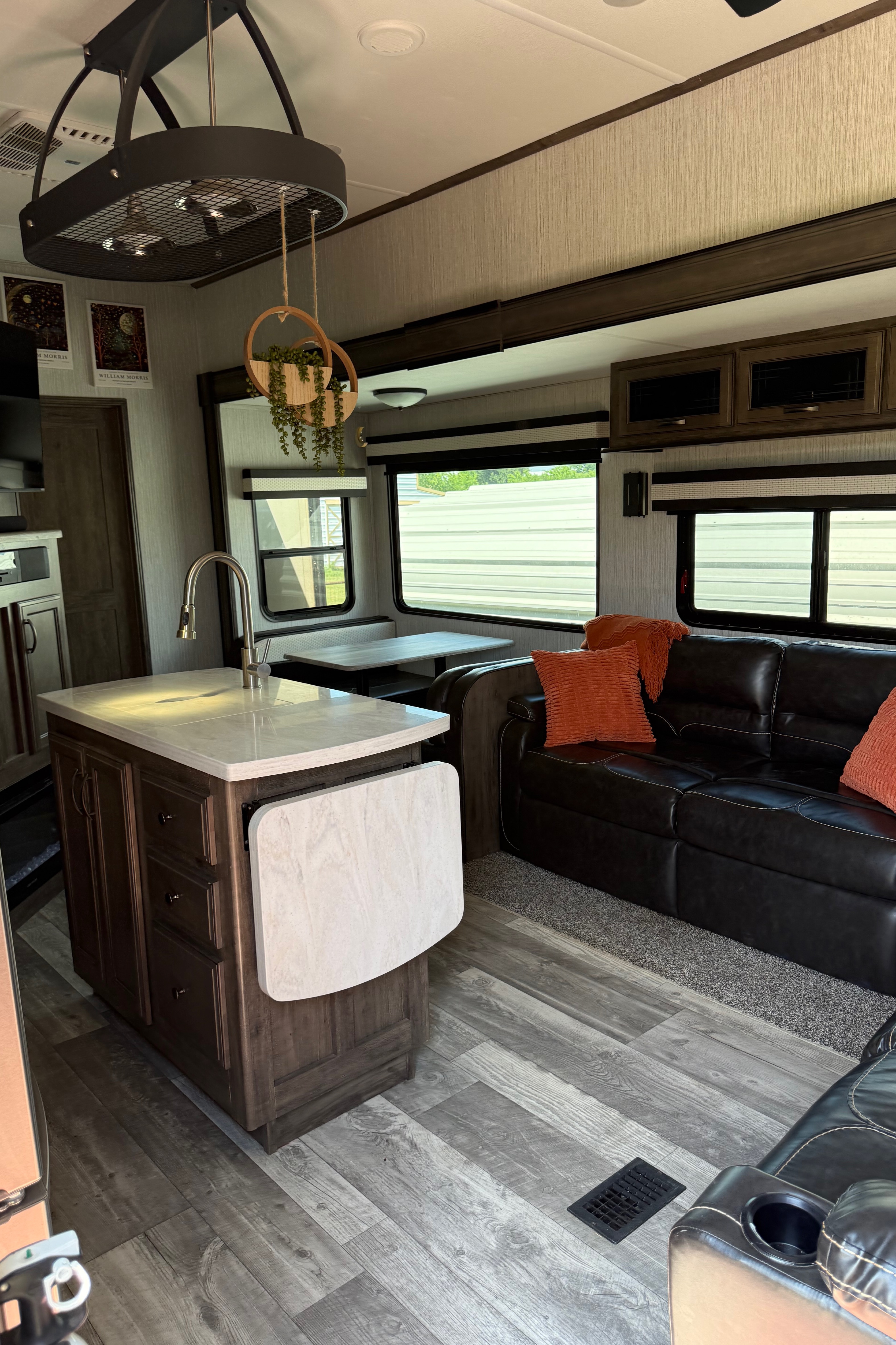 Camp with Comfort  Forest River Sandpiper 384QB0K Fifth Wheel
