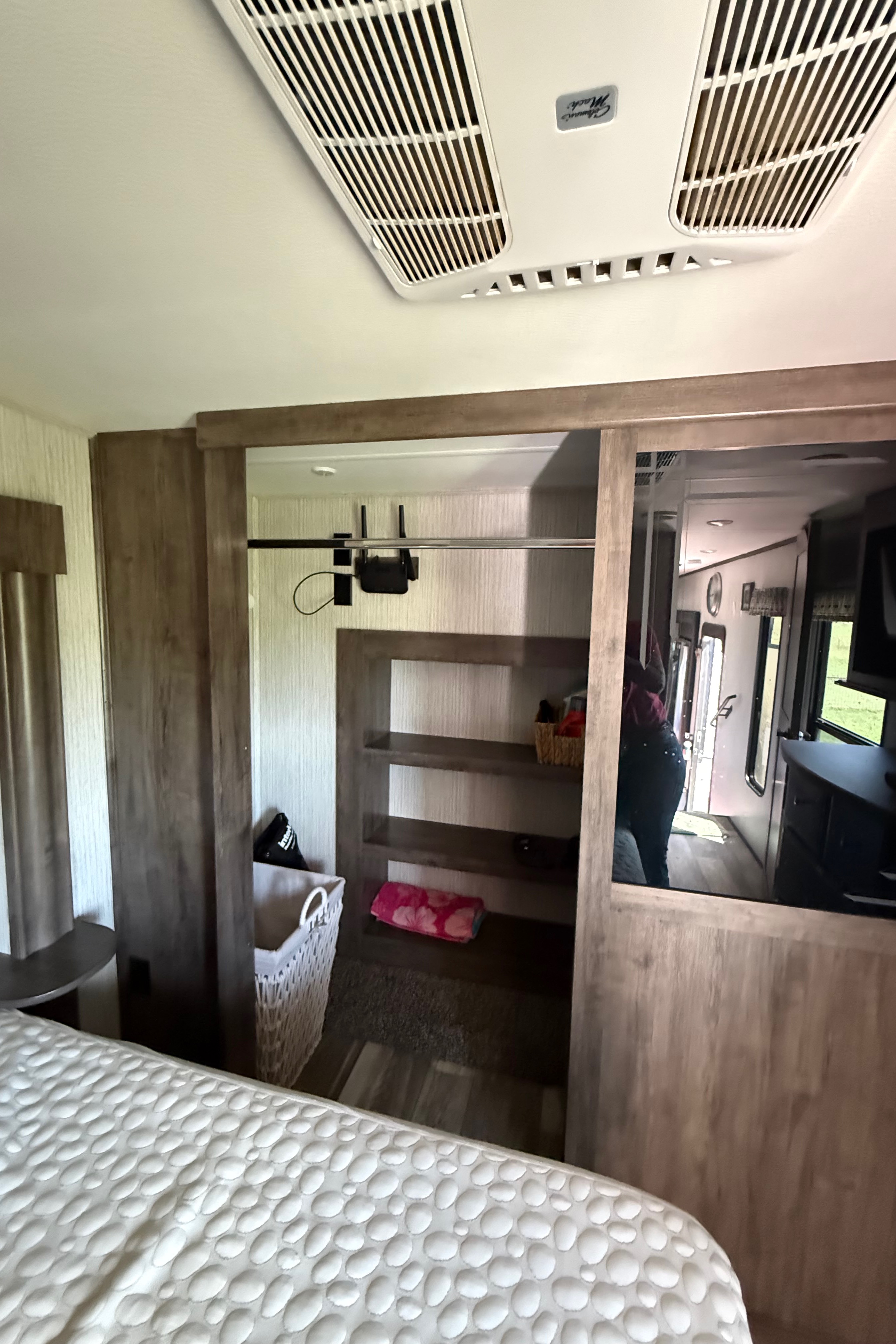 Camp with Comfort  Forest River Sandpiper 384QB0K Fifth Wheel