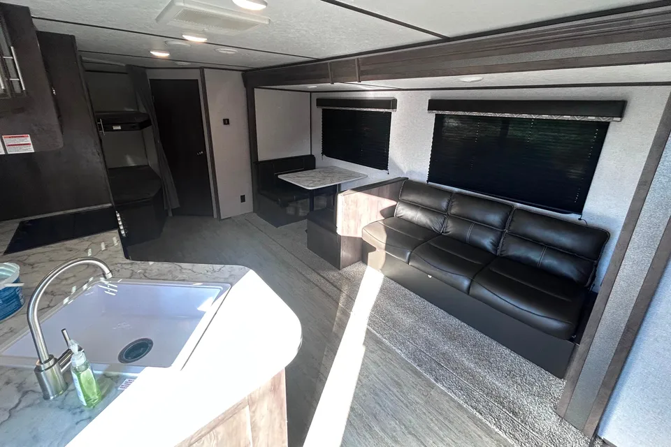 Adventure awaits in this travel trailer