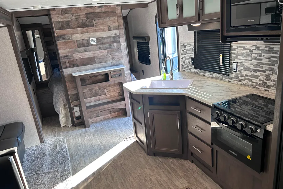 Adventure awaits in this travel trailer