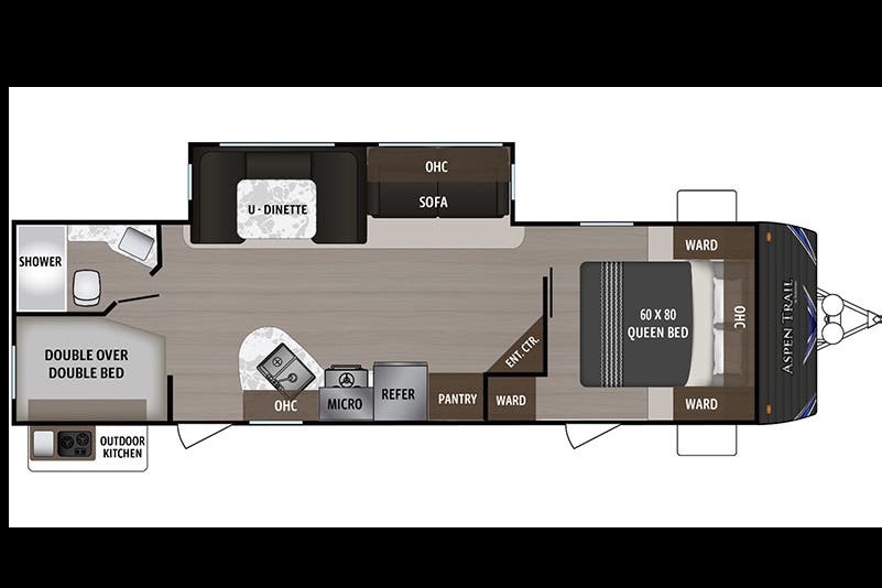 Family friendly 2022 32’ Aspen trail Travel Trailer